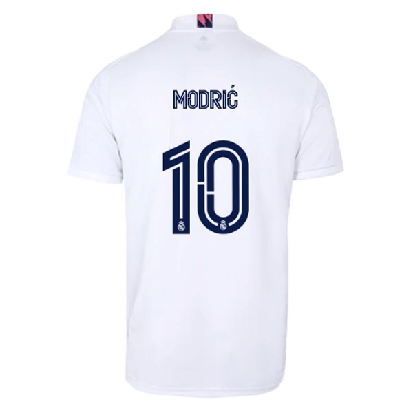 Trikot Real Madrid Heim NO.10 Modric 2020-21 Weiß Fussballtrikots Günstig